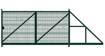 Ворота откатные Profi 2,03х6,0 RAL 6005 вправо